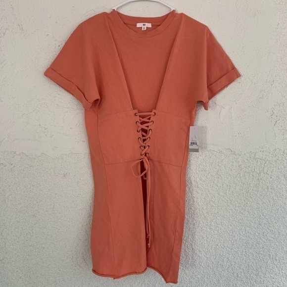 Bp. Cora terra corset tie cotton dress - Picture 2 of 10